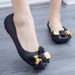 Heli Shark's New Women's Sandals Are Solid Color, Flat-soled, Fashionable Buckle And Bow, Suitable For Summer Outdoor_vogvips.com