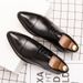 New Fashion Crocodile Pattern Pointed Toe Business Formal German Shoes Lace-up Leather Men's Retro Black Banquet Dress Wedding Men's Shoes_vogvips.com