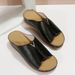 Summer New Style Large Hollow Slope Heel Cool Slippers For Women With Fish Mouth Thick Bottom Women's Sandals_vogvips.com
