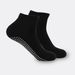 Black and white men's socks, dotted sports floor socks, sweat absorbent, breathable and non slip socks, trampoline socks and yoga socks_vogvips.com