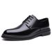 Leather Formal Business Pointed Toe Casual Black Soft Sole Men's Wedding Groomsmen Shoes_vogvips.com