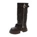 NEW Autumn Winter Flats Heel Women Long High Quality Leather Ladies Knight Casual Knee-high Boots Dh5367242_vogvips.com
