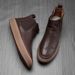 European Warm Series Winter Martin For Men Genuine Mid-Top British Style Leather Thick-Soled Fleece-Lined Short Boots Trendy Casual High-Top_vogvips.com