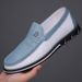 Men's Loafers Genuine Leather Breathable Spring And Autumn White Casual Leather Shoes Korean Style High-End Elegant Men'_vogvips.com