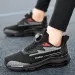 New Thick-soled Air-cushioned Men's Large-sized, Perforated Mesh Design, Elastic Pull-over Style, High-quality Casual Shoes_vogvips.com