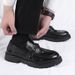 Men's Casual Leather Shoes Summer Versatile Breathable Odor-Resistant British Style Slip-On Trendy Business Loafers_vogvips.com