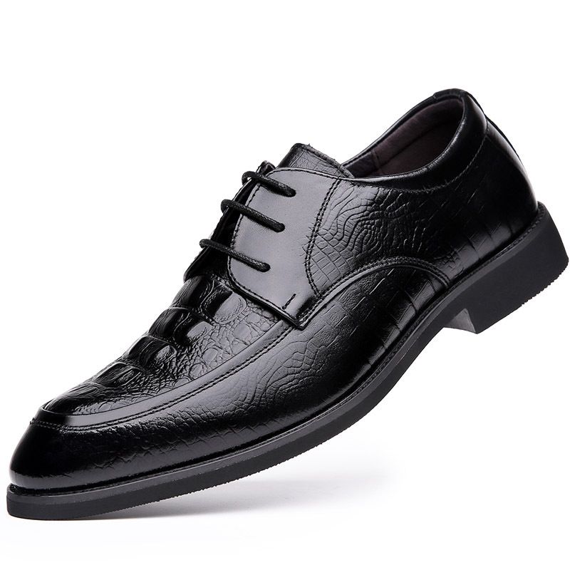 2025 Autumn Cowhide Korean Style Small Size 36 Men's Pointed Breathable Business Formal Leather Shoes_vogvips.com