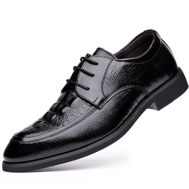 2025 Autumn Cowhide Korean Style Small Size 36 Men's Pointed Breathable Business Formal Leather Shoes_vogvips.com