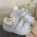 Women's Shell Toe Platform Sneakers Velcro White Casual Shoes Height Increasing Training Spring Style New 2026_vogvips.com