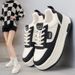 Export Overstock Genuine Leather Thick-Soled For Women, New Autumn Winter Black And White Ultra-Soft Sports Casual_vogvips.com