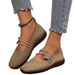 New Plus Size Spring And Autumn British Mom Round Toe Lightweight Soft Sole Casual Single Shoes For Women_vogvips.com