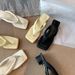 Large Size 41-43 Women's Slippers Outdoor Wear 2025 New Style Thick Heel Square Toe Clip-toe Casual Mid-heel Sandals For_vogvips.com