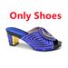 Row Diamond Pattern To Wear Round Toe High Heels Banquet Party Fashion Sandals With Handbag Set_vogvips.com