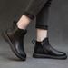 ShoeVault Foreign Trade Cross-Border New Autumn Winter Fashion Versatile Short Boots Handmade Retro Sole Soft Surface Cotton Round_vogvips.com