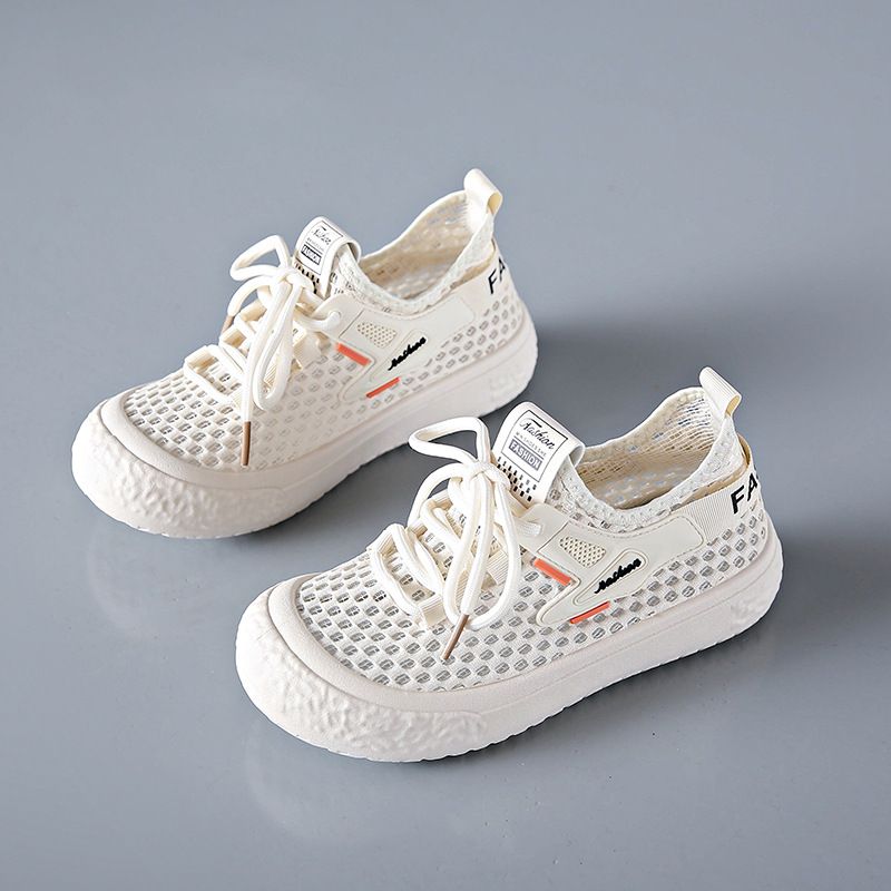 Summer And Autumn New Korean-style Ins White Sneakers For Female Students, Mesh Breathable Lightweight Casual Shoes_vogvips.com