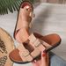 Double-layer Sole Slippers For Women, Summer Outdoor Wear, One-Strap Flat Slippers, Beach Flat Roman , European And American Style_vogvips.com