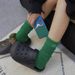 Men's And Women's Fashion Loop-Back Cotton Socks, Soft And Breathable Mid-Crew Socks With Comfortable Terry Sole, Neutral Colors For Everyday Wear_vogvips.com
