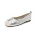 Silver Ballet Single Shoes Women's Summer French Stunning Shallow Mouth Flat Bottom Ladle Shoes_vogvips.com