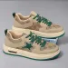 Men's Khaki Green Star Sneakers Retro Lace-up Platform Plus-size New Summer Sports Casual Sneakers For Men Genuine_vogvips.com