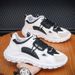 Men's Casual Sneakers With Thick Sole, Lightweight Breathable Synthetic Leather Upper, Round Toe, Low-Top Design For Summer, Sports And Daily Wear_vogvips.com