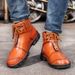 Martin Boots Men's Leather Shoes Breathable Short Boots Large Size Men's Shoes_vogvips.com