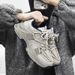 Men's 2025 New Summer Mesh Breathable Gray Dad Student Thick Sole Height Increasing Sports And Leisure Running Shoes_vogvips.com