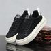 Men's Casual Sneakers Spring Autumn Stylish Versatile Thick Soled Heel Increasing Shell Toe White Sports Shoes_vogvips.com