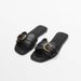 Slippers Women's Summer Wear 2025 New Fashion Belt Buckle Flip-flops Women's Casual Beach Shoes Leather Flat Sandals_vogvips.com