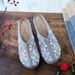 Slippers, Linen, Peony Cloth Shoes, Round Headed Flat Slippers, 2 Spring/summer New Styles, Women's Embroidered Shoes_vogvips.com