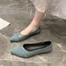 Flat Black Work Shoes Women's Leather Shoes Pointed And Comfortable Professional Shallow Mouth Low Heel Work Shoes_vogvips.com