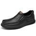 Loafers Men's Slip-On Leather Casual Shoes Men's Soft Bottom Non-Slip Wear-Resistant Daddy's Shoes For Middle-Aged And E_vogvips.com