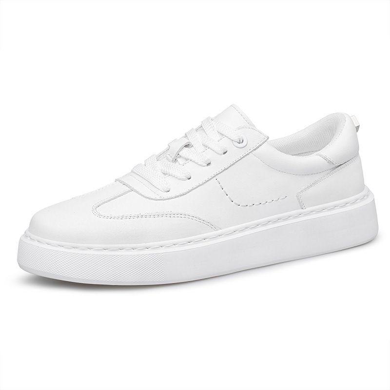 Men's Shoes Thick-soled Wear-resistant And Non-slip Sports Casual White Shoes Board Shoes_vogvips.com