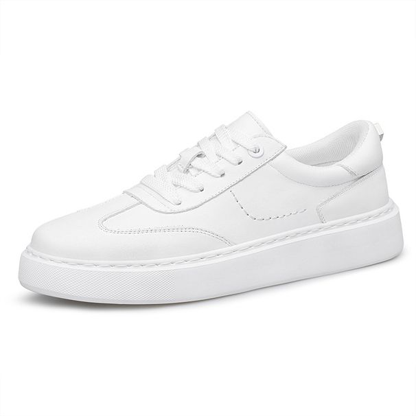 Men's Shoes Thick-soled Wear-resistant And Non-slip Sports Casual White Shoes Board Shoes_vogvips.com