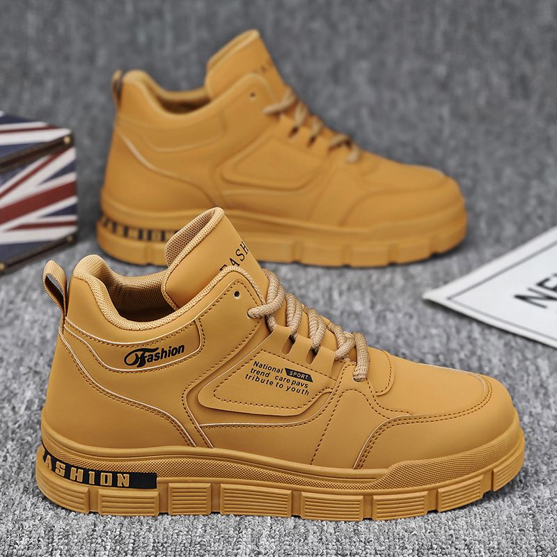 European Warm Series Men's Martin Autumn New High-top Work Trendy Versatile Thick-soled Sneakers Casual Shoes Short Boots_vogvips.com