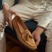 Men's Shoes Summer Breathable Loafers, Fashionable Retro Slip On Loafers, Suede Slip On Loafers With Tassels._vogvips.com