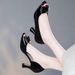 Fish Mouth Sandals Women's Fashion Outer Wear Middle Heel Fairy Style Korean Version Versatile Open-toed Patent Leather Shoes_vogvips.com