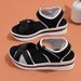 2025 Summer New Thick Bottom Color Blocked Sandals For Women, Comfortable And Casual, Velcro Slope Heel Large Women's_vogvips.com