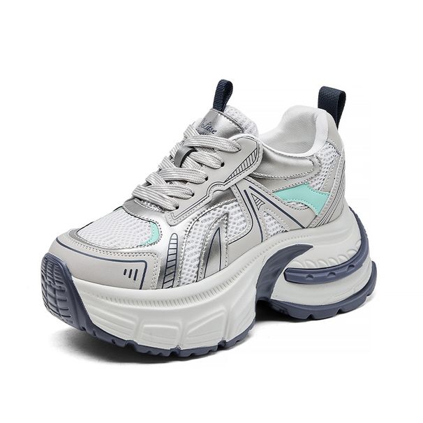 Platform Dad Shoes For Women 2025 Spring New Versatile Breathable Height Increasing Lightweight Casual Sneakers_vogvips.com