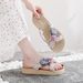 Women’s Shoes Summer Small Fragrance Style Outdoor Vacation BeachSlippers Women's Wedge Heel Flower Beach Shoes_vogvips.com