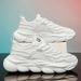 2024 Men's Spring New Breathable Mesh Sports Lightweight Dad Thick-soled Casual Trendy White Shoes_vogvips.com