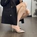 Nude Pointed-Toe Slingback Pumps - Crystal-Embellished Patent Leather Heels For Women | 7cm/9cm Slim Comfort Block Heel_vogvips.com