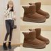 Fleece-Lined High-Top Snow Boots For Women 2025 Winter New Style Student Ins Korean Version Warm Casual Cotton Shoes_vogvips.com