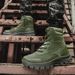 Men's Tactical Boots For Running, Hiking & Outdoor Adventures - Durable Suede Leather Military Boots Army Green Sand Black Training Boots Desert Boots_vogvips.com
