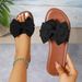 2026 New Large Size Foreign Trade Bowknot Flat Sandals For Women, Outdoor Wear Round-Toe Slide Sandals, Sizes 35-44_vogvips.com