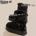 Sheepskin Wool Integrated Snow For Women, Non-Slip, Waterproof, Fleece-Lined, Thickened, Warm, Northeastern Cotton_vogvips.com