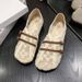 National Style Simple Mesh Hollow Retro Single Shoes Women's Soft Sole Comfortable Pregnant Women's Mother Shoes One Pedal Doudou Shoes_vogvips.com