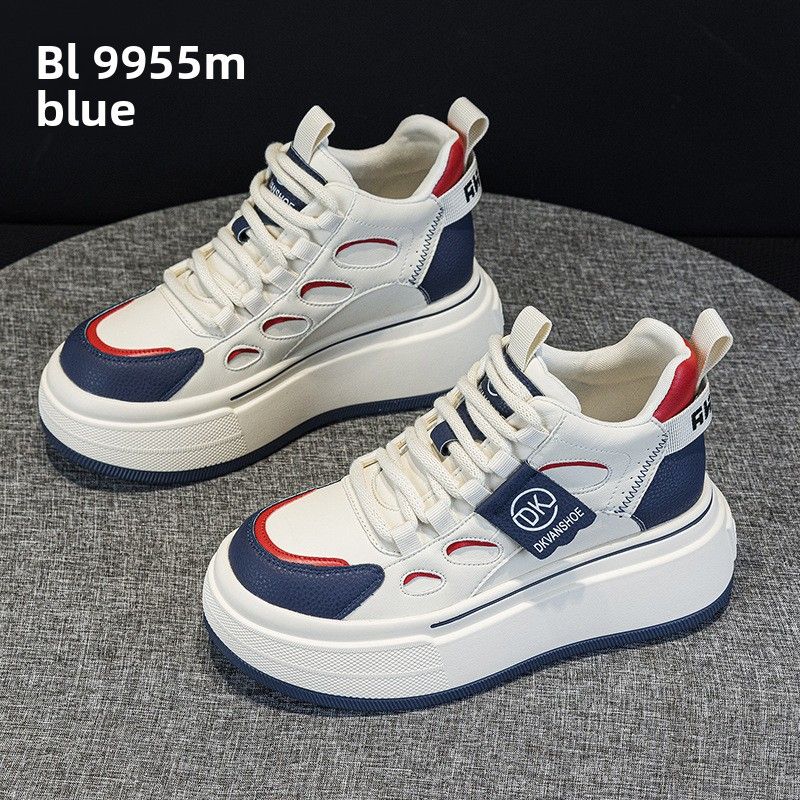 Women's Genuine Leather High-top 2026 Spring And Autumn New Breathable Warm Thick-soled Cotton Shoes Versatile Platform_vogvips.com