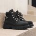 Locomotive Wind Japanese Tooling Thick-soled Heightening Short Boots Retro Lace-up High-top Men's Boots Martin Boots_vogvips.com