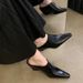 European And American Style Wedge Heel Closed-toe Women, 2025 Spring/summer Collection, Small Square Toe Slip-on_vogvips.com
