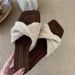 Woven Hollow Low Heel Slippers For Women, 2025 New Vacation Style One-Strap Sandals, Dropshipping_vogvips.com